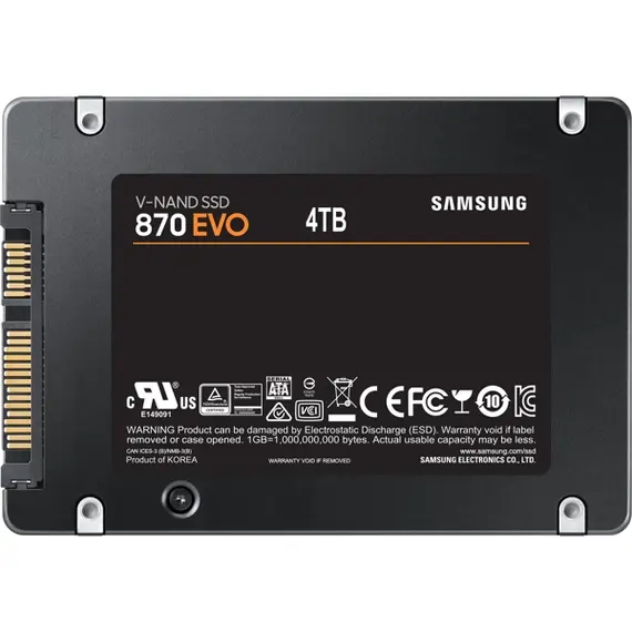 მყარი დისკი Samsung SSD 870 EVO 4TB 2.5" 560R/530W SSD, 2 imageმყარი დისკი Samsung SSD 870 EVO 4TB 2.5" 560R/530W SSD, 2 imageმყარი დისკი Samsung SSD 870 EVO 4TB 2.5" 560R/530W SSD, 2 image
