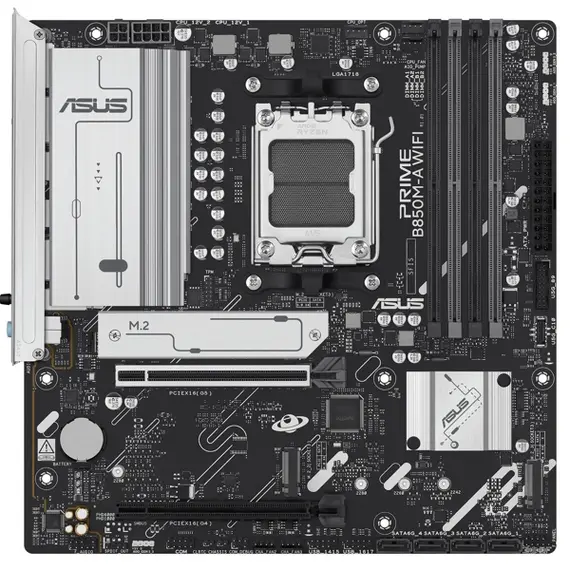 დედა დაფა ASUS Motherboard PRIME B850M-A WIFI sAM5 B850 4xDDR5 M.2 HDMI DP WiFi BT mATXდედა დაფა ASUS Motherboard PRIME B850M-A WIFI sAM5 B850 4xDDR5 M.2 HDMI DP WiFi BT mATXდედა დაფა ASUS Motherboard PRIME B850M-A WIFI sAM5 B850 4xDDR5 M.2 HDMI DP WiFi BT mATX