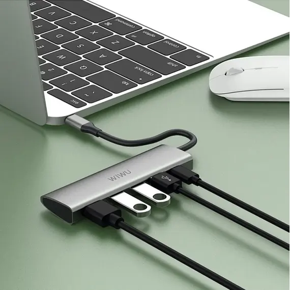 USB Hub WiWU Alpha 531H Grey, 6 imageUSB Hub WiWU Alpha 531H Grey, 6 imageUSB Hub WiWU Alpha 531H Grey, 6 image