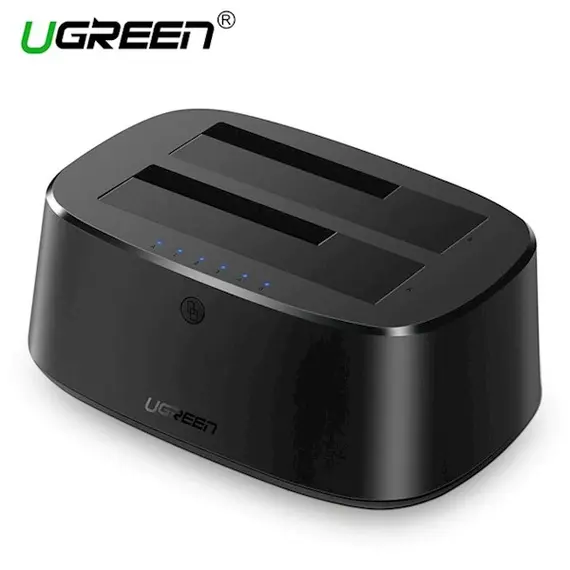 მყარი დისკის წამკითხველი UGREEN CM198 (50857) USB 3.0 to SATA Dual-Bay Hard Drive Docking Stationმყარი დისკის წამკითხველი UGREEN CM198 (50857) USB 3.0 to SATA Dual-Bay Hard Drive Docking Stationმყარი დისკის წამკითხველი UGREEN CM198 (50857) USB 3.0 to SATA Dual-Bay Hard Drive Docking Station
