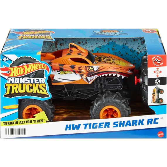 სათამაშო მანქანა Mattel Hot Wheels Monster Trucks 1:24 Tiger SharkTM RC Vehicle, 4 imageსათამაშო მანქანა Mattel Hot Wheels Monster Trucks 1:24 Tiger SharkTM RC Vehicle, 4 imageსათამაშო მანქანა Mattel Hot Wheels Monster Trucks 1:24 Tiger SharkTM RC Vehicle, 4 image