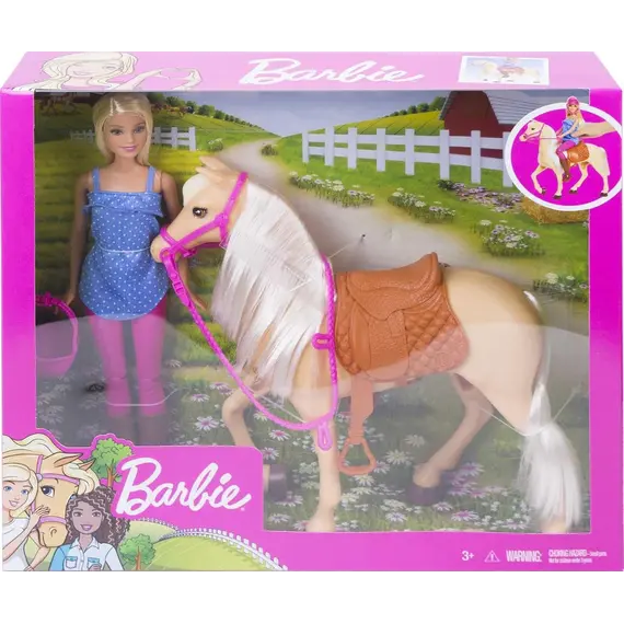 ბარბის თოჯინა MATTEL Barbie Doll & Horse, 6 imageბარბის თოჯინა MATTEL Barbie Doll & Horse, 6 imageბარბის თოჯინა MATTEL Barbie Doll & Horse, 6 image