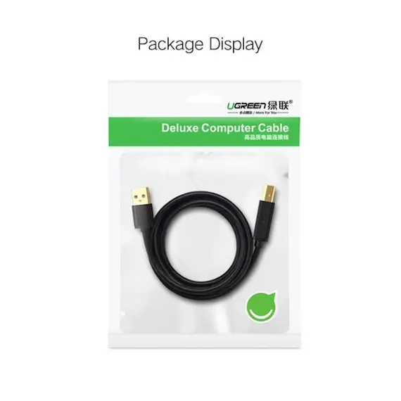 Printer Cable UGREEN US135 (20847) USB 2.0 AM to BM Print Cable 2M Gold-Plated (Black) 2M, 4 imagePrinter Cable UGREEN US135 (20847) USB 2.0 AM to BM Print Cable 2M Gold-Plated (Black) 2M, 4 imagePrinter Cable UGREEN US135 (20847) USB 2.0 AM to BM Print Cable 2M Gold-Plated (Black) 2M, 4 image