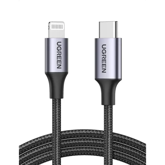 USB კაბელი UGREEN US304 (60760), MFi USB-C to Lightning Cable, 1.5m, BlackUSB კაბელი UGREEN US304 (60760), MFi USB-C to Lightning Cable, 1.5m, BlackUSB კაბელი UGREEN US304 (60760), MFi USB-C to Lightning Cable, 1.5m, Black