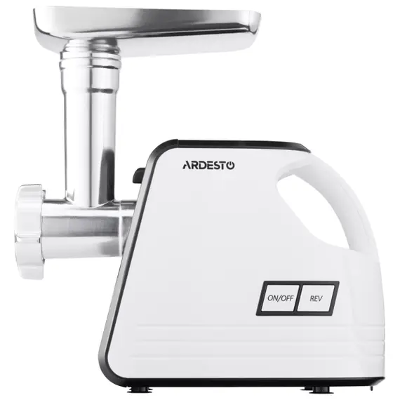 Meat grinder Ardesto, 2300W, prod.-2.2kg/min, 4 cutting plates + for sausage plates, tomato juicer, plastic, white-blackMeat grinder Ardesto, 2300W, prod.-2.2kg/min, 4 cutting plates + for sausage plates, tomato juicer, plastic, white-blackMeat grinder Ardesto, 2300W, prod.-2.2kg/min, 4 cutting plates + for sausage plates, tomato juicer, plastic, white-black