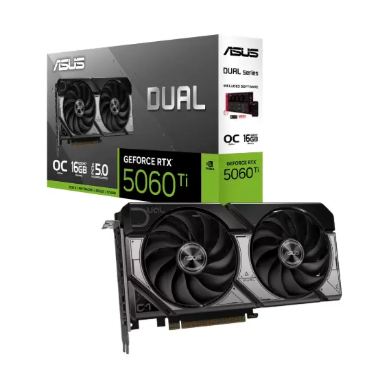 ვიდეო დაფა ASUS Graphic Card GeForce RTX 5060 TI 16GB GDDR7 OC DUAL-RTX5060TI-O16Gვიდეო დაფა ASUS Graphic Card GeForce RTX 5060 TI 16GB GDDR7 OC DUAL-RTX5060TI-O16Gვიდეო დაფა ASUS Graphic Card GeForce RTX 5060 TI 16GB GDDR7 OC DUAL-RTX5060TI-O16G