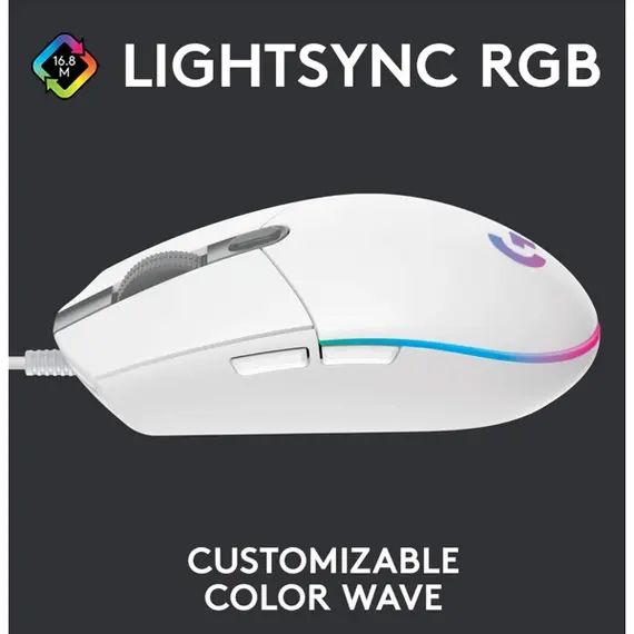მაუსი LOGITECH G203 LIGHTSYNC - WHITE - EMEA, 2 imageმაუსი LOGITECH G203 LIGHTSYNC - WHITE - EMEA, 2 imageმაუსი LOGITECH G203 LIGHTSYNC - WHITE - EMEA, 2 image